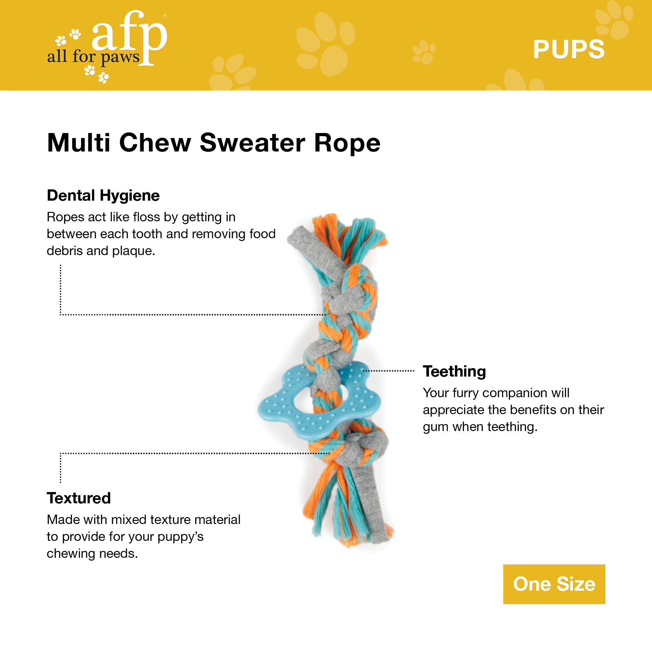 Pups Multi Chew Sweater Rope