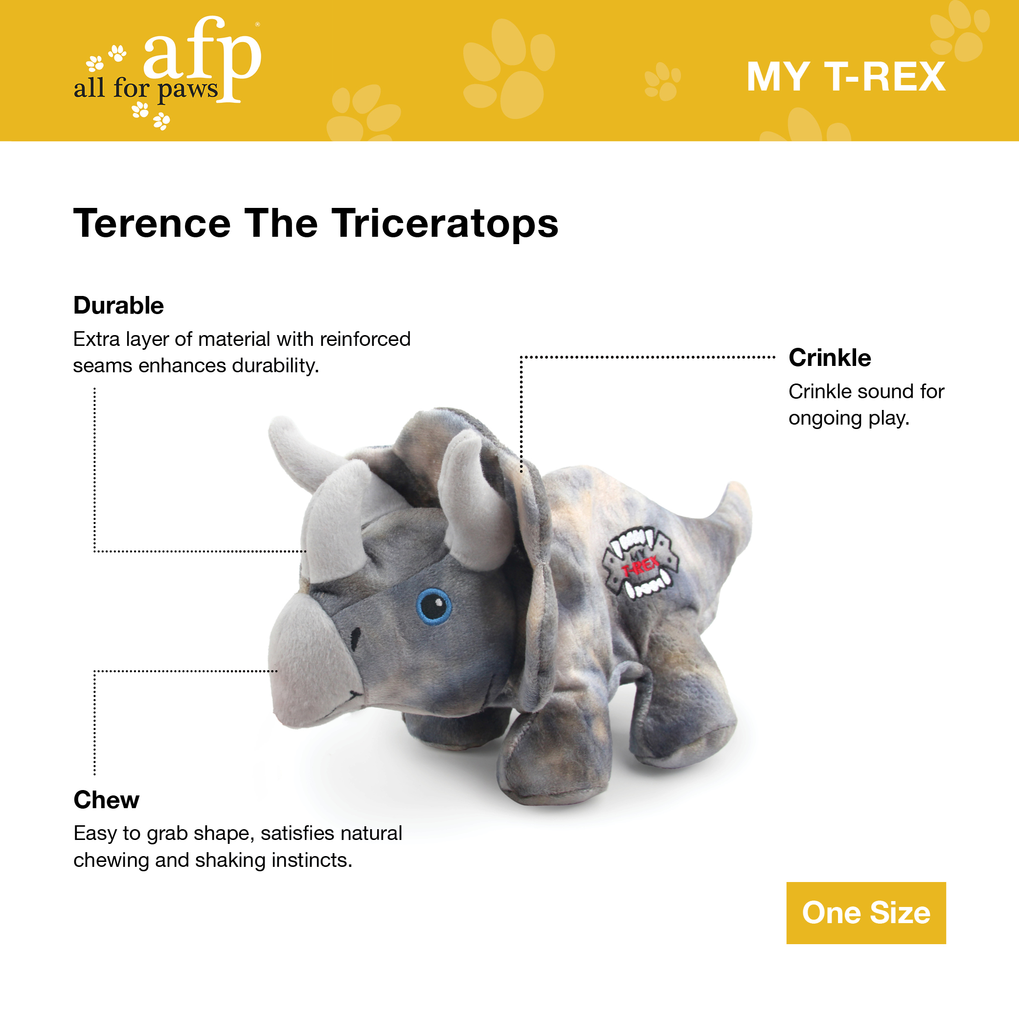 My T-Rex Terence The Triceratops